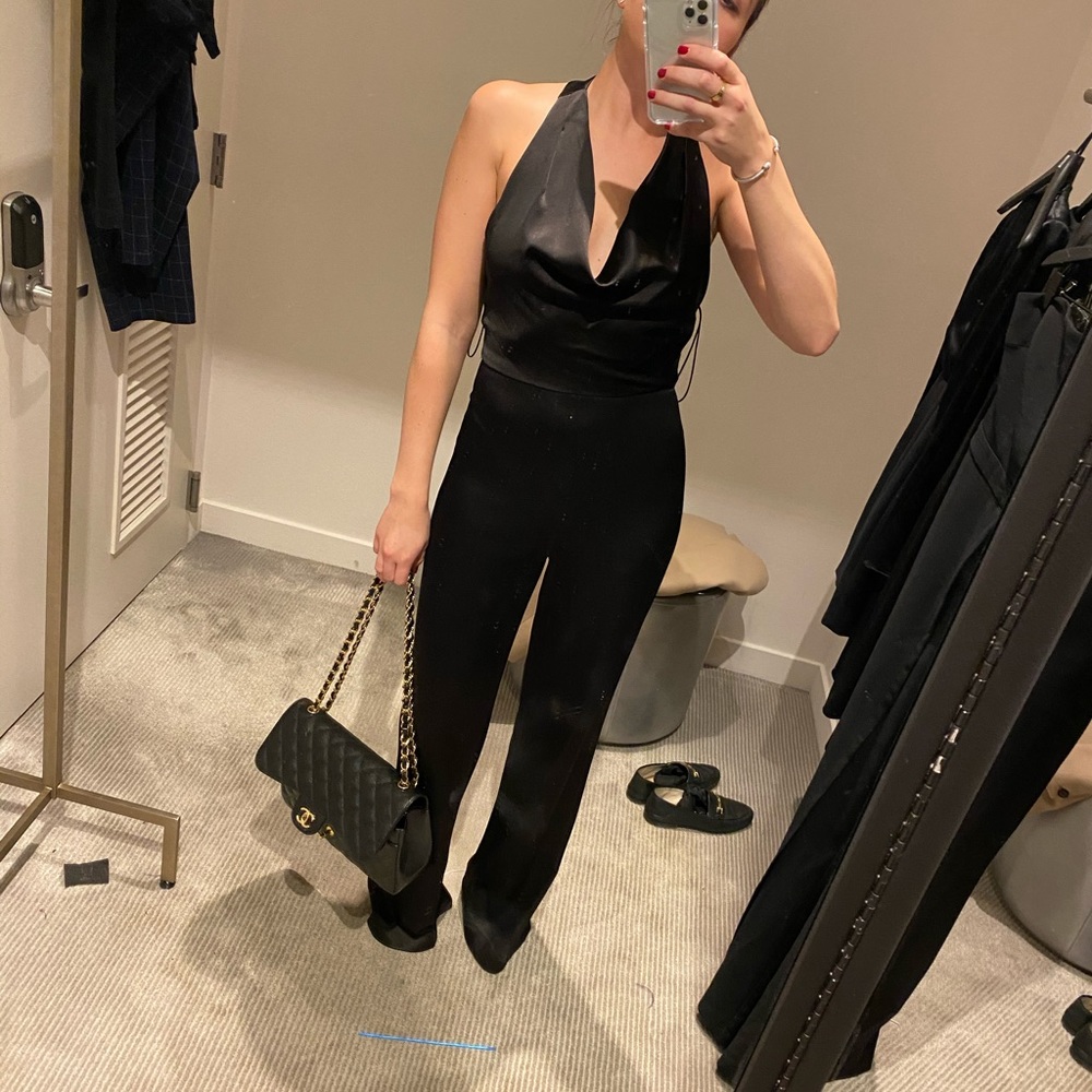 Alice and Olivia Black Jumpsuit Sz 4